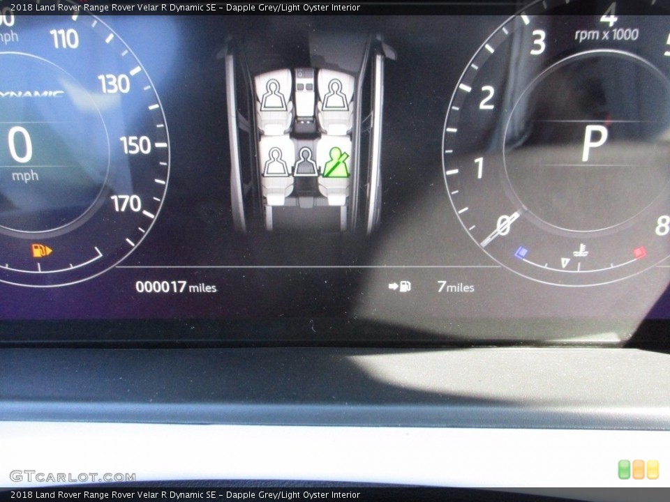 Dapple Grey/Light Oyster Interior Gauges for the 2018 Land Rover Range Rover Velar R Dynamic SE #123218347