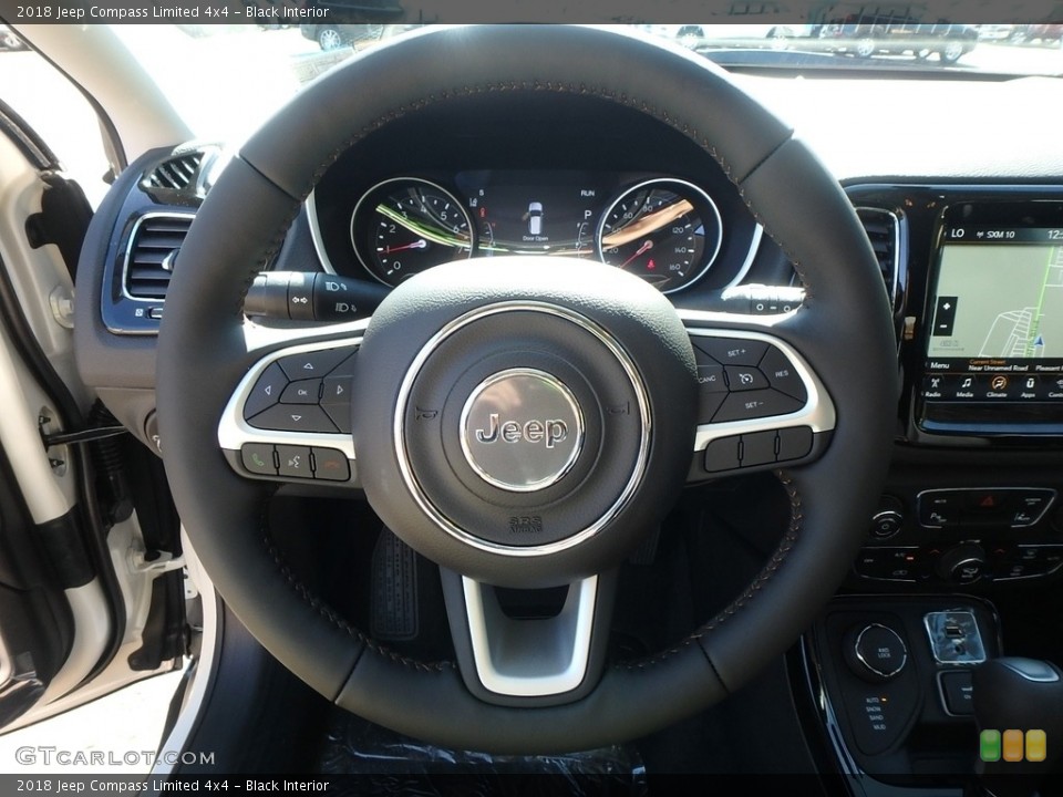 Black Interior Steering Wheel for the 2018 Jeep Compass Limited 4x4 #123221731