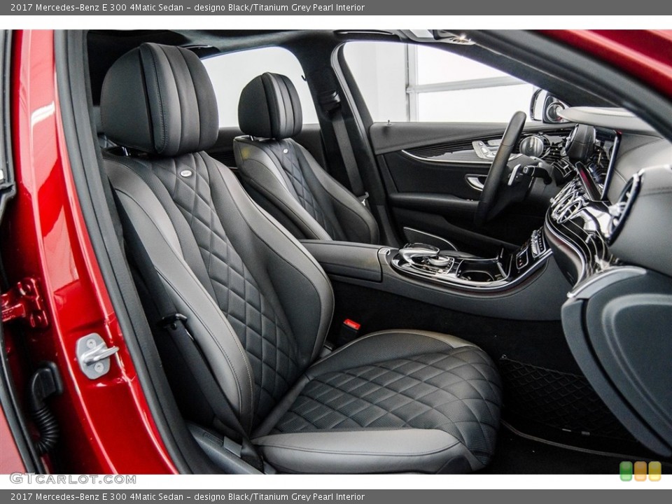 designo Black/Titanium Grey Pearl 2017 Mercedes-Benz E Interiors