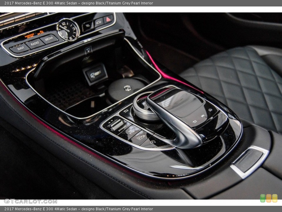 designo Black/Titanium Grey Pearl Interior Controls for the 2017 Mercedes-Benz E 300 4Matic Sedan #123223303