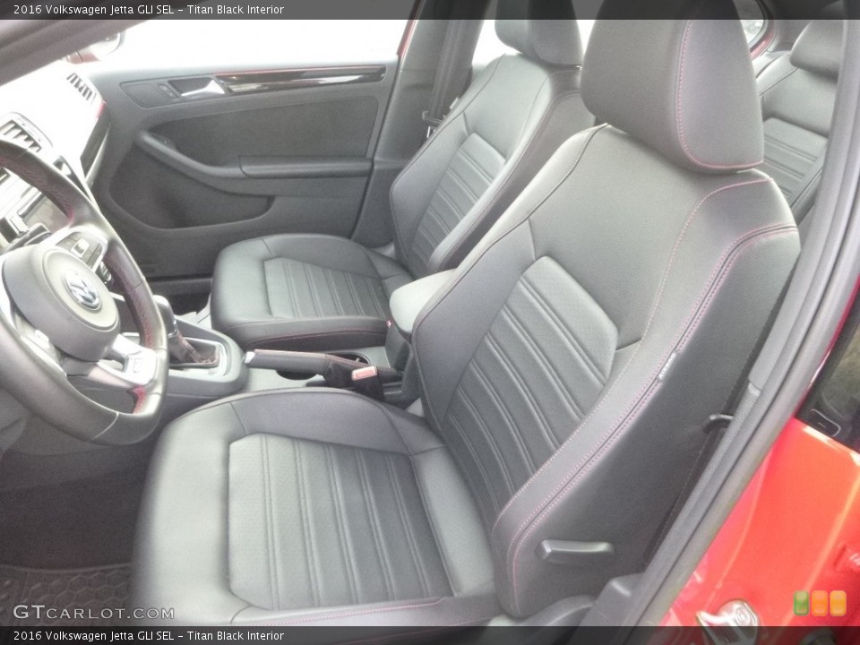 Titan Black Interior Front Seat for the 2016 Volkswagen Jetta GLI SEL #123231889