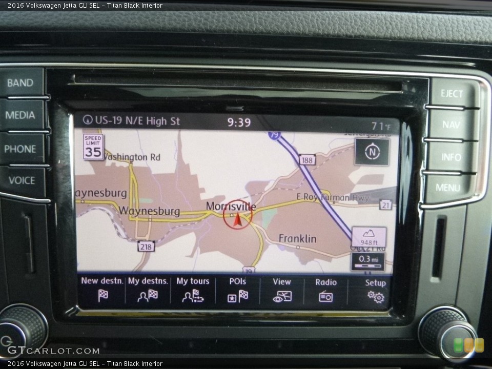 Titan Black Interior Navigation for the 2016 Volkswagen Jetta GLI SEL #123231949