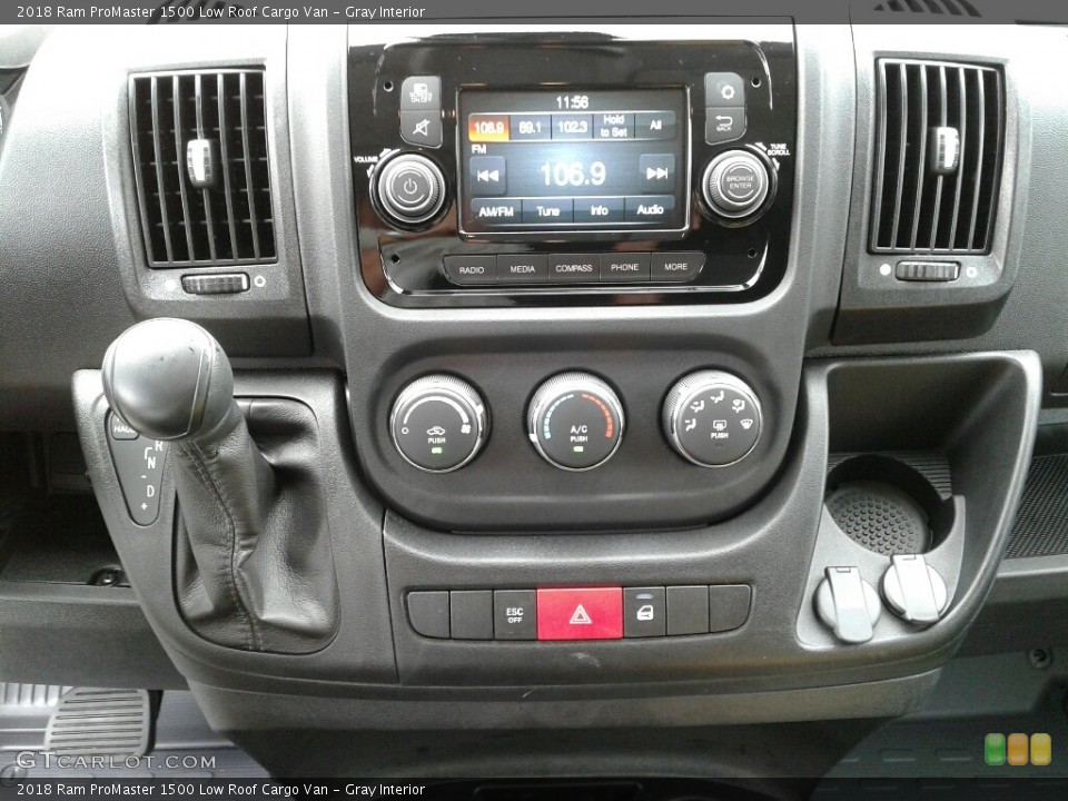 Gray Interior Controls for the 2018 Ram ProMaster 1500 Low Roof Cargo Van #123232699