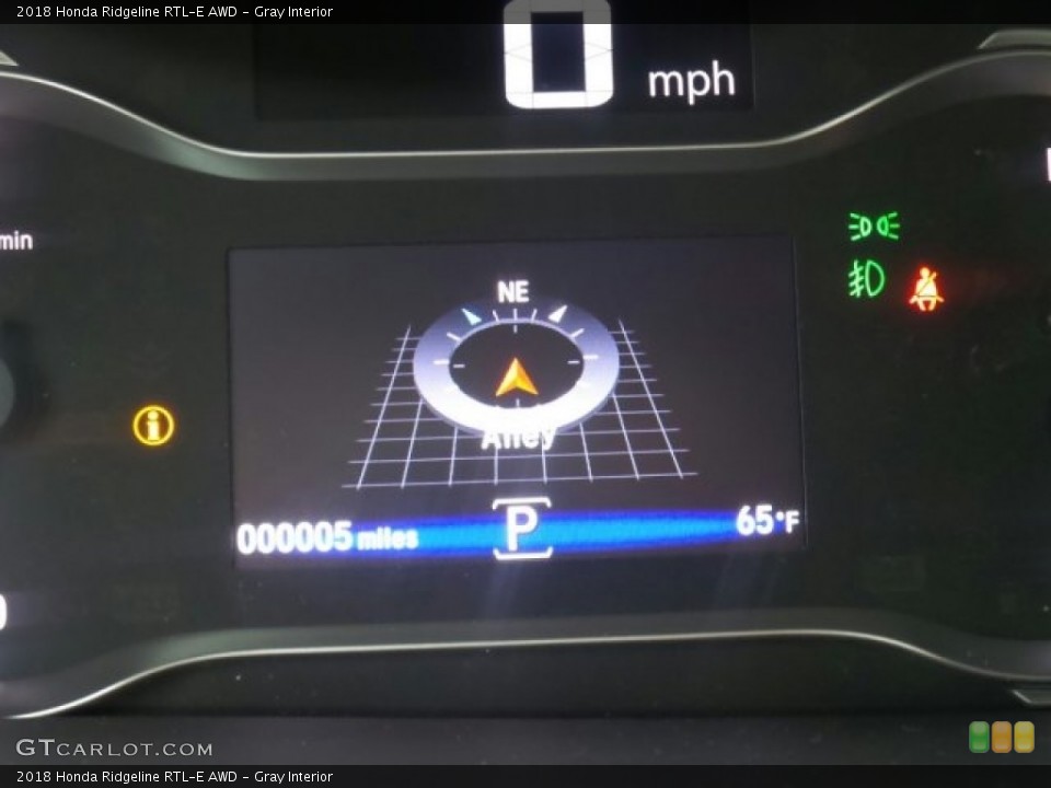 Gray Interior Gauges for the 2018 Honda Ridgeline RTL-E AWD #123237235