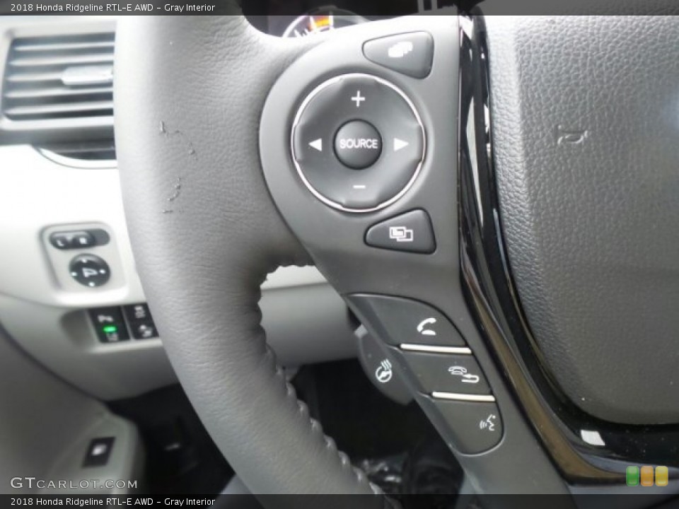 Gray Interior Controls for the 2018 Honda Ridgeline RTL-E AWD #123237271