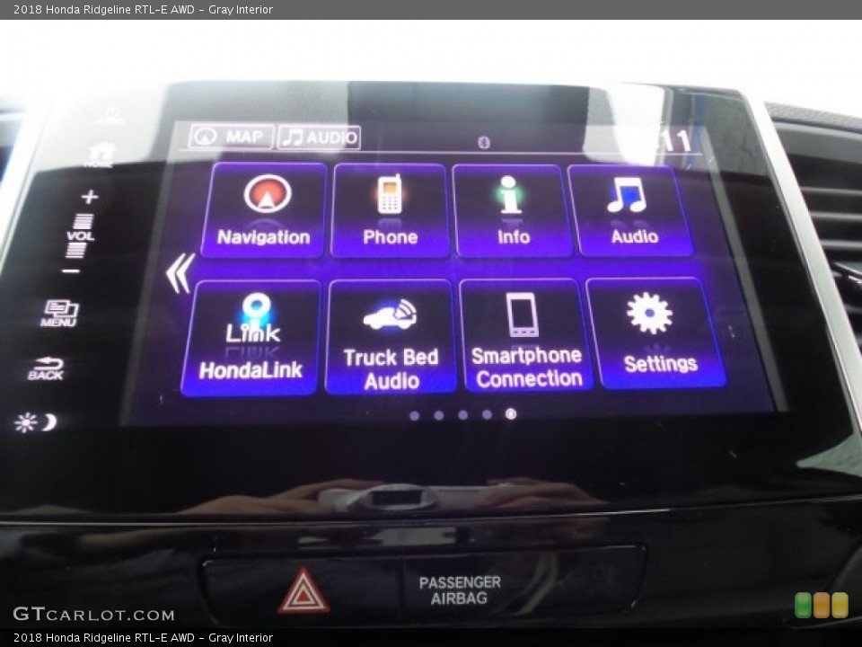 Gray Interior Controls for the 2018 Honda Ridgeline RTL-E AWD #123237364