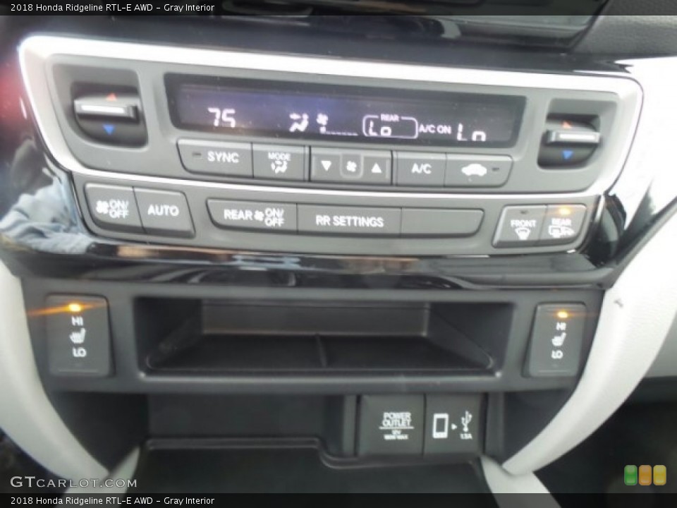 Gray Interior Controls for the 2018 Honda Ridgeline RTL-E AWD #123237430