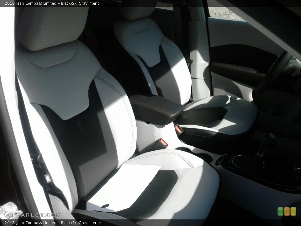 Black/Ski Gray Interior Front Seat for the 2018 Jeep Compass Limited #123242311