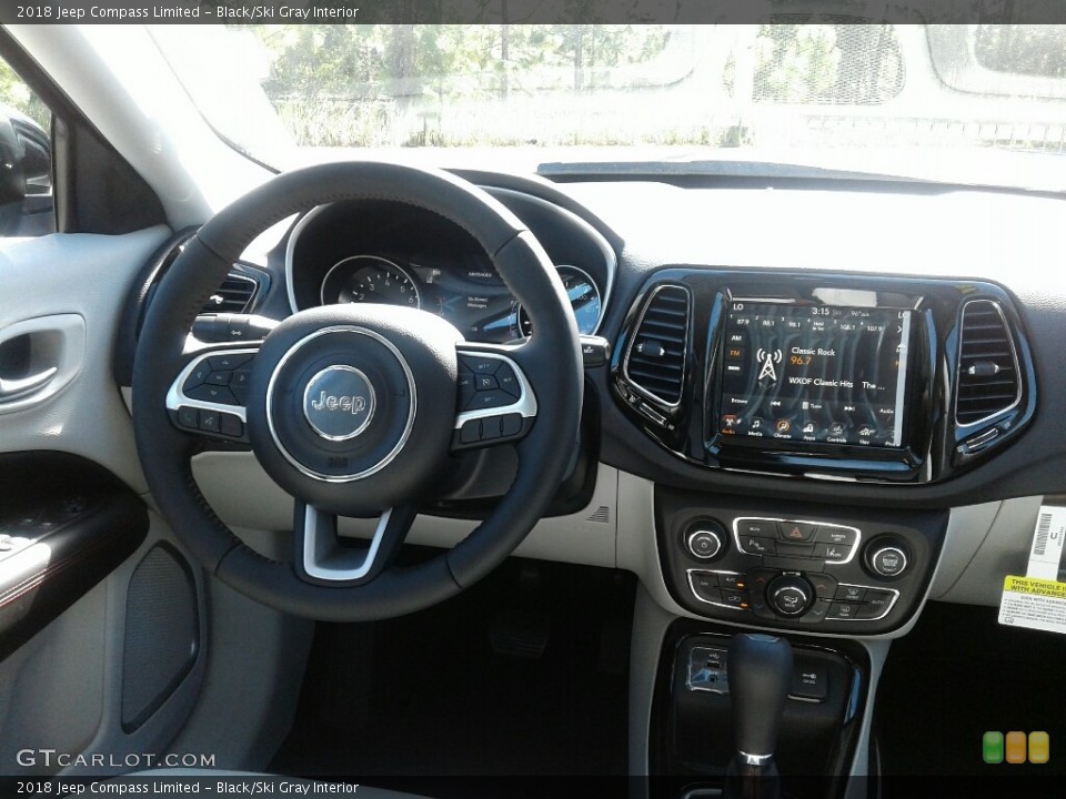 Black/Ski Gray Interior Dashboard for the 2018 Jeep Compass Limited #123242341