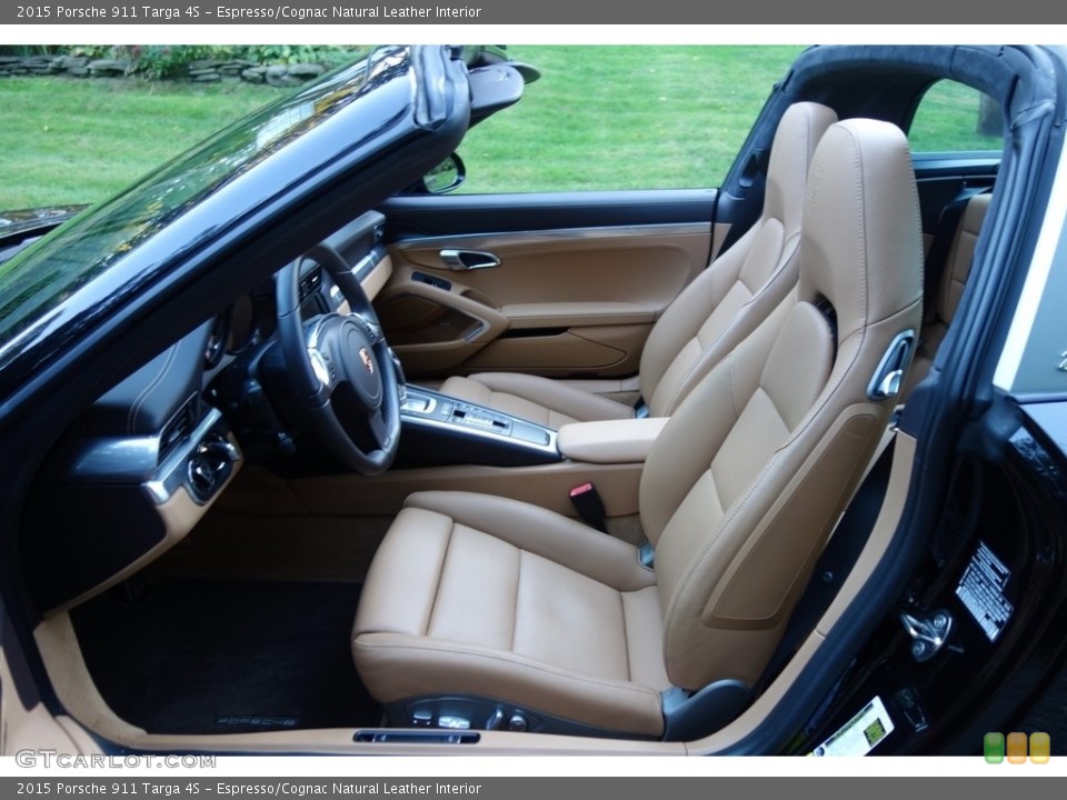 Espresso/Cognac Natural Leather Interior Front Seat for the 2015 Porsche 911 Targa 4S #123243280