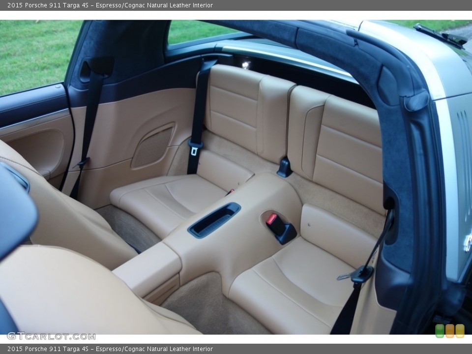 Espresso/Cognac Natural Leather Interior Rear Seat for the 2015 Porsche 911 Targa 4S #123243415