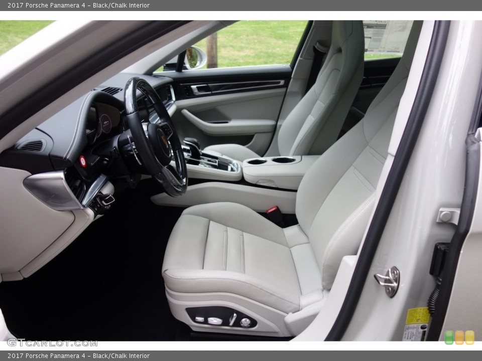 Black/Chalk Interior Front Seat for the 2017 Porsche Panamera 4 #123243718