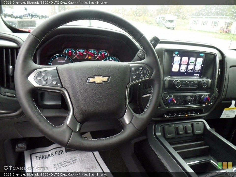 Jet Black Interior Steering Wheel for the 2018 Chevrolet Silverado 3500HD LTZ Crew Cab 4x4 #123245737
