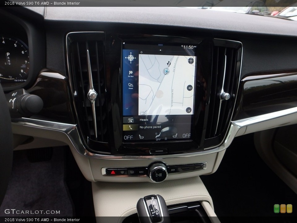 Blonde Interior Navigation for the 2018 Volvo S90 T6 AWD #123249139