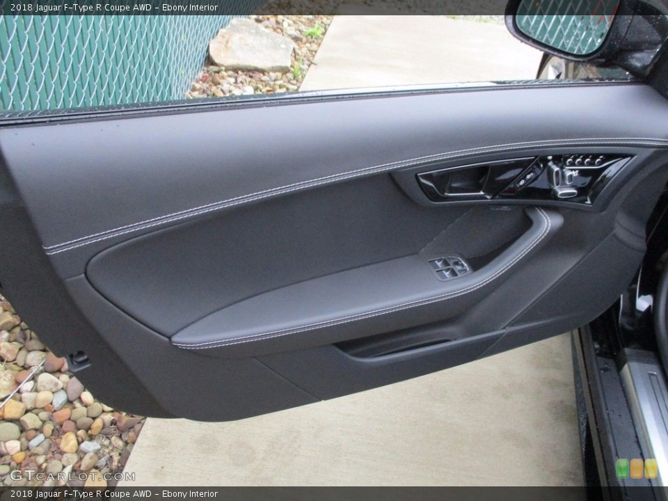 Ebony Interior Door Panel for the 2018 Jaguar F-Type R Coupe AWD #123259740