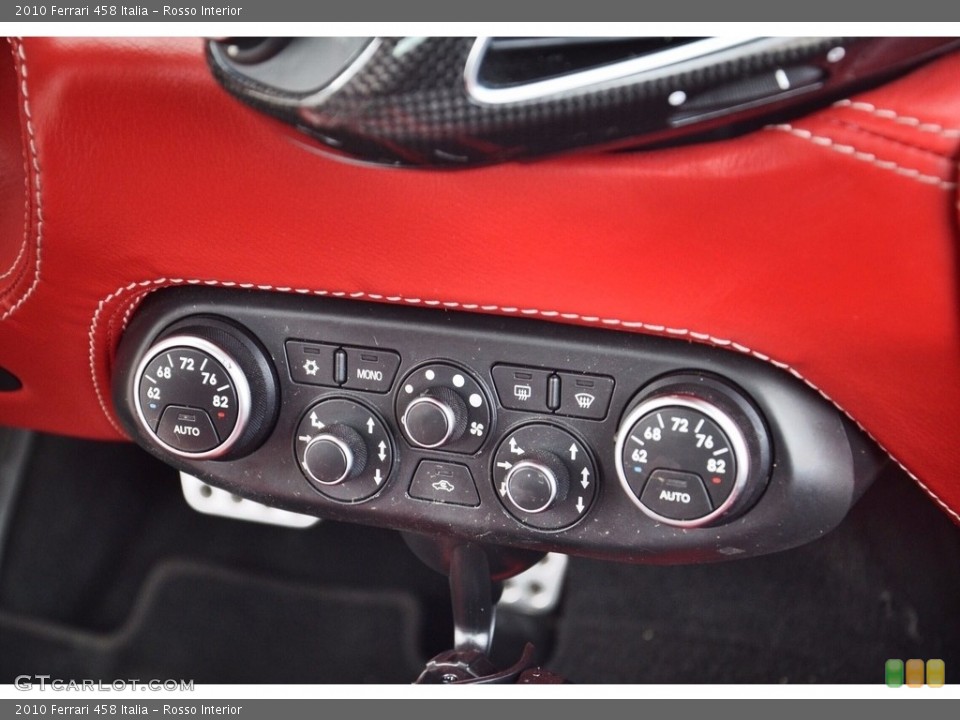 Rosso Interior Controls for the 2010 Ferrari 458 Italia #123262260