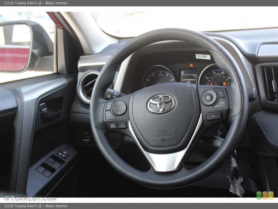 Black Interior Steering Wheel for the 2018 Toyota RAV4 LE #123271380