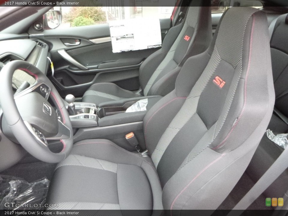 Black Interior Front Seat for the 2017 Honda Civic Si Coupe #123277668