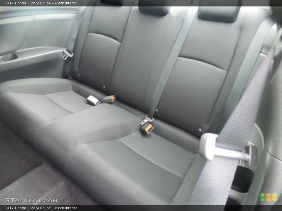 Black Interior Rear Seat for the 2017 Honda Civic Si Coupe #123281403