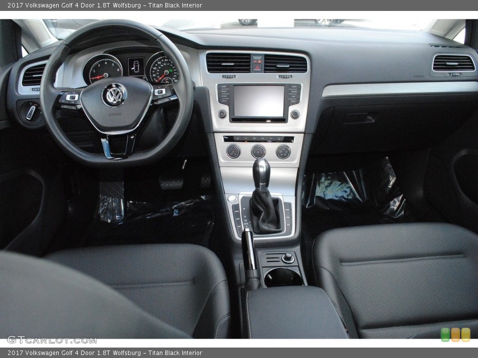 Titan Black Interior Dashboard for the 2017 Volkswagen Golf 4 Door 1.8T Wolfsburg #123291018