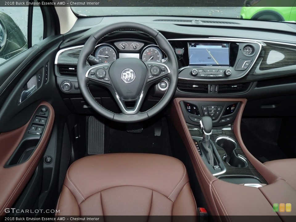 Chestnut Interior Dashboard for the 2018 Buick Envision Essence AWD #123295356
