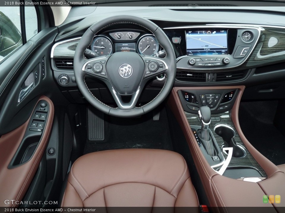 Chestnut Interior Dashboard for the 2018 Buick Envision Essence AWD #123295743