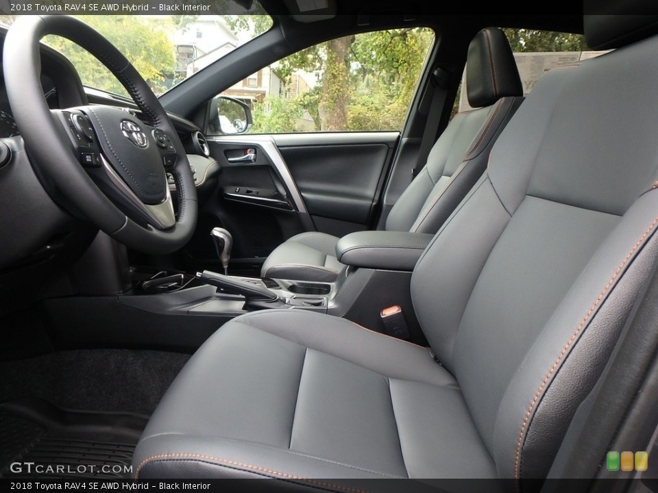 Black Interior Front Seat for the 2018 Toyota RAV4 SE AWD Hybrid #123299172