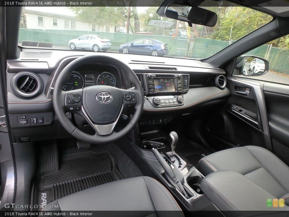 Black Interior Photo for the 2018 Toyota RAV4 SE AWD Hybrid #123299223
