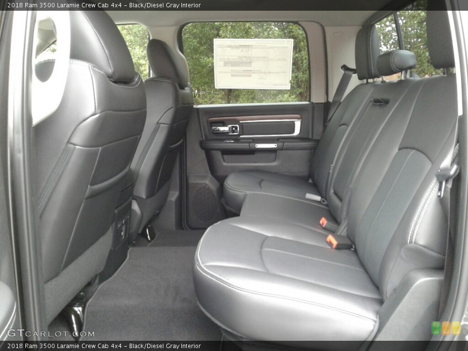 Black/Diesel Gray Interior Rear Seat for the 2018 Ram 3500 Laramie Crew Cab 4x4 #123305634