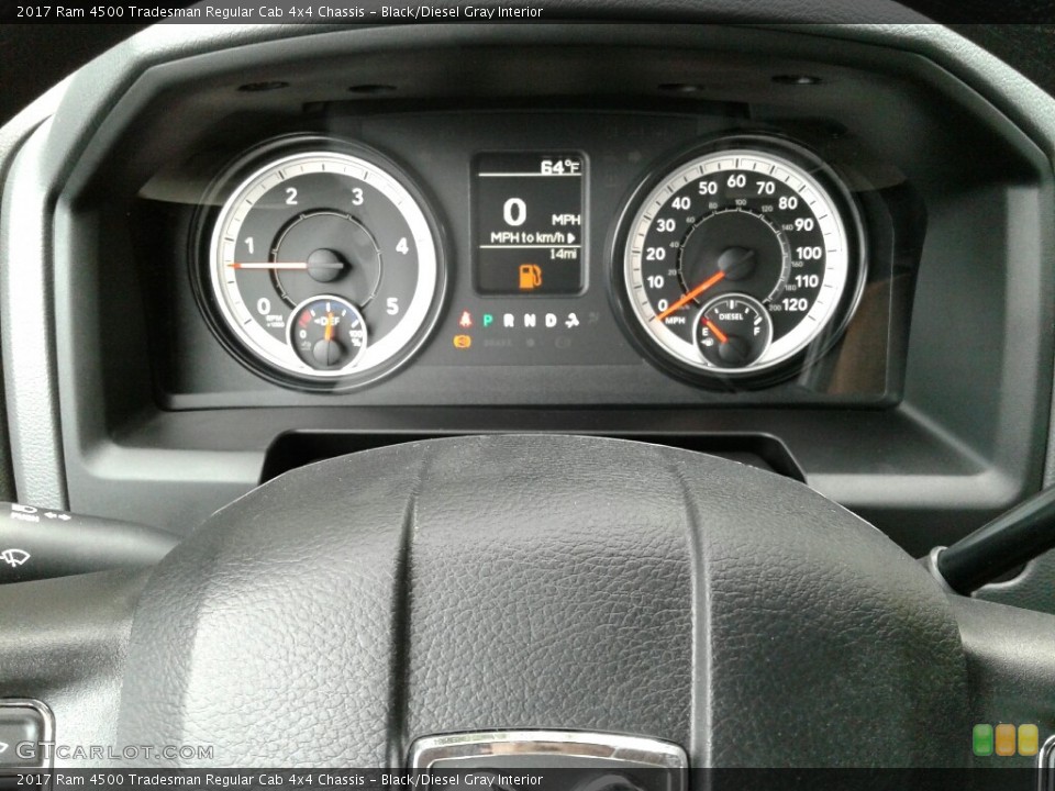 Black/Diesel Gray Interior Gauges for the 2017 Ram 4500 Tradesman Regular Cab 4x4 Chassis #123307368