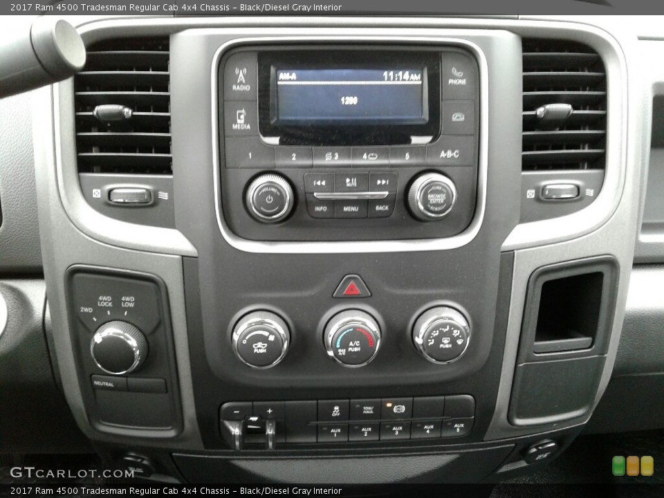 Black/Diesel Gray Interior Controls for the 2017 Ram 4500 Tradesman Regular Cab 4x4 Chassis #123307461
