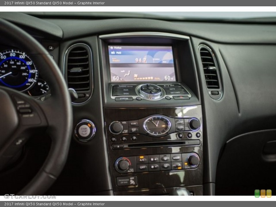 Graphite Interior Controls for the 2017 Infiniti QX50  #123315413