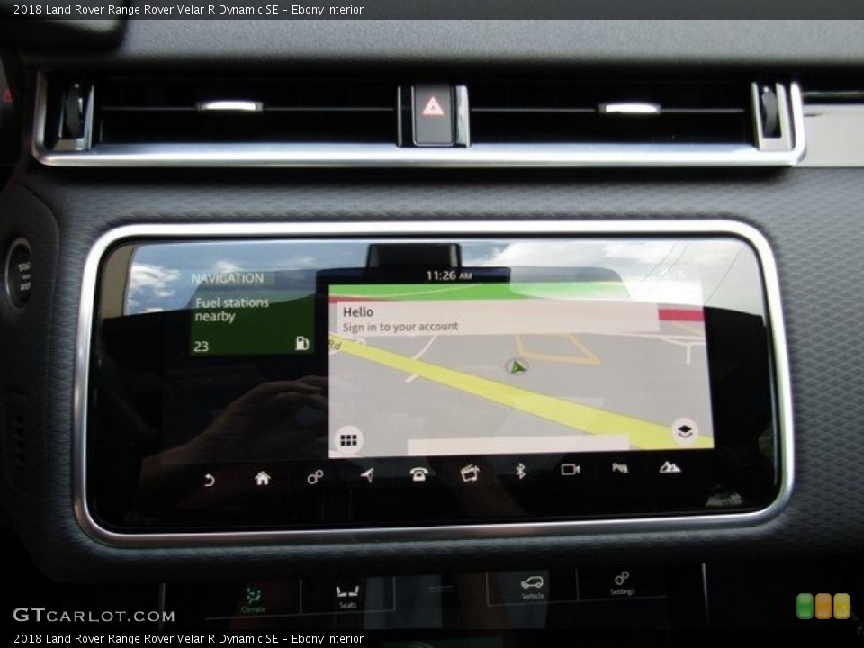 Ebony Interior Navigation for the 2018 Land Rover Range Rover Velar R Dynamic SE #123330723