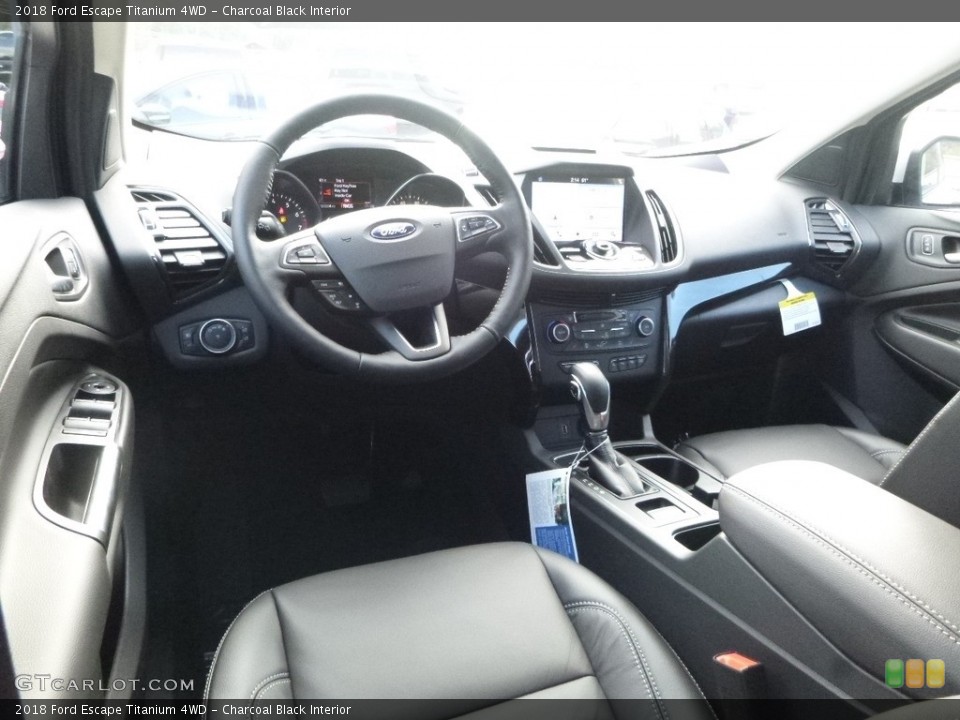 Charcoal Black Interior Photo for the 2018 Ford Escape Titanium 4WD #123330912
