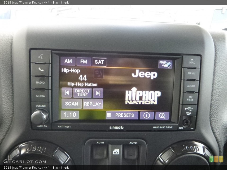 Black Interior Controls for the 2018 Jeep Wrangler Rubicon 4x4 #123341688