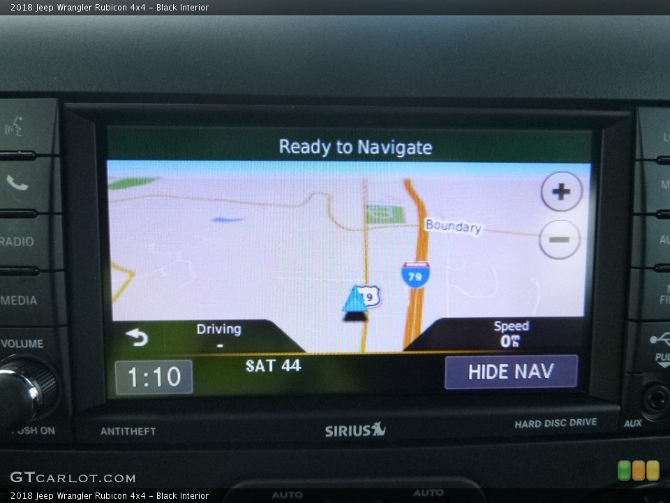 Black Interior Navigation for the 2018 Jeep Wrangler Rubicon 4x4 #123341700
