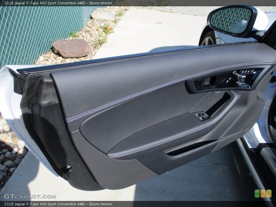 Ebony Interior Door Panel for the 2018 Jaguar F-Type 400 Sport Convertible AWD #123344963
