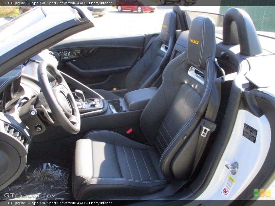 Ebony Interior Front Seat for the 2018 Jaguar F-Type 400 Sport Convertible AWD #123344999