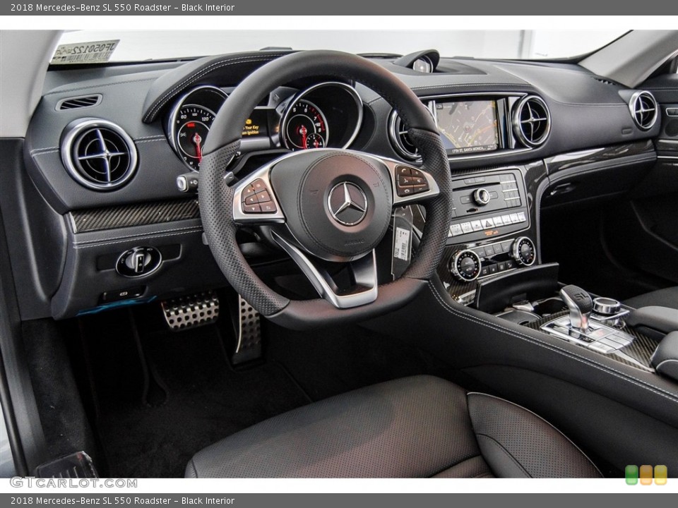 Black Interior Dashboard for the 2018 Mercedes-Benz SL 550 Roadster #123347411
