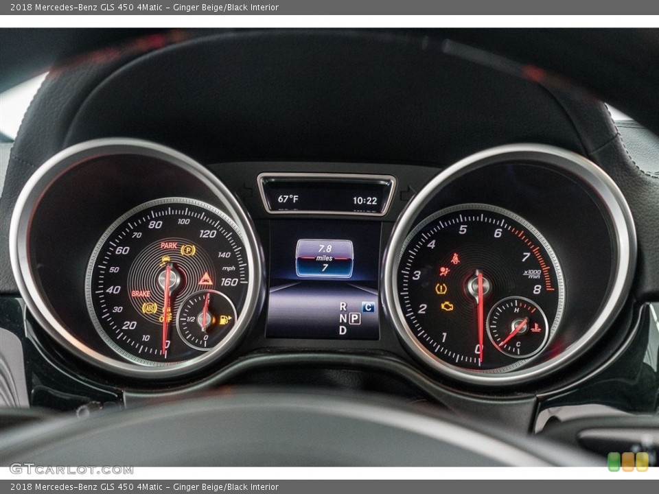 Ginger Beige/Black Interior Gauges for the 2018 Mercedes-Benz GLS 450 4Matic #123348714