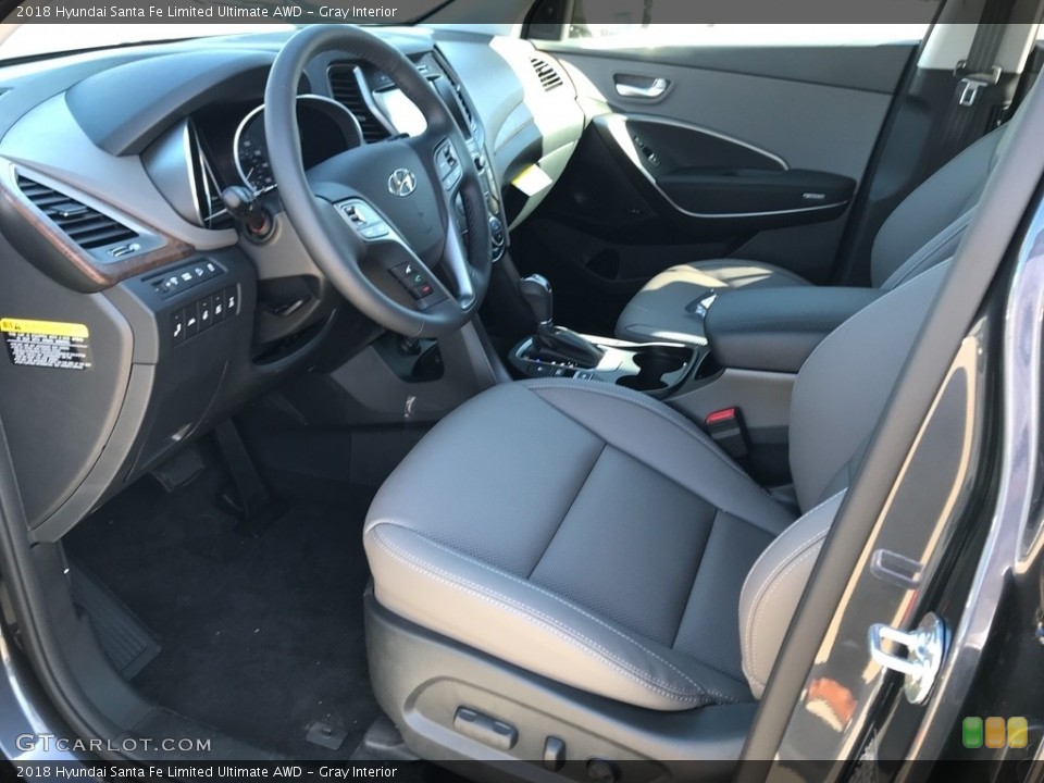 Gray 2018 Hyundai Santa Fe Interiors