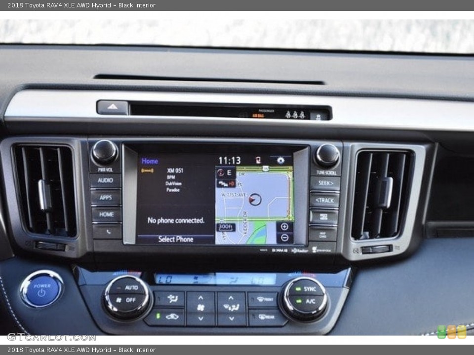Black Interior Navigation for the 2018 Toyota RAV4 XLE AWD Hybrid #123361658