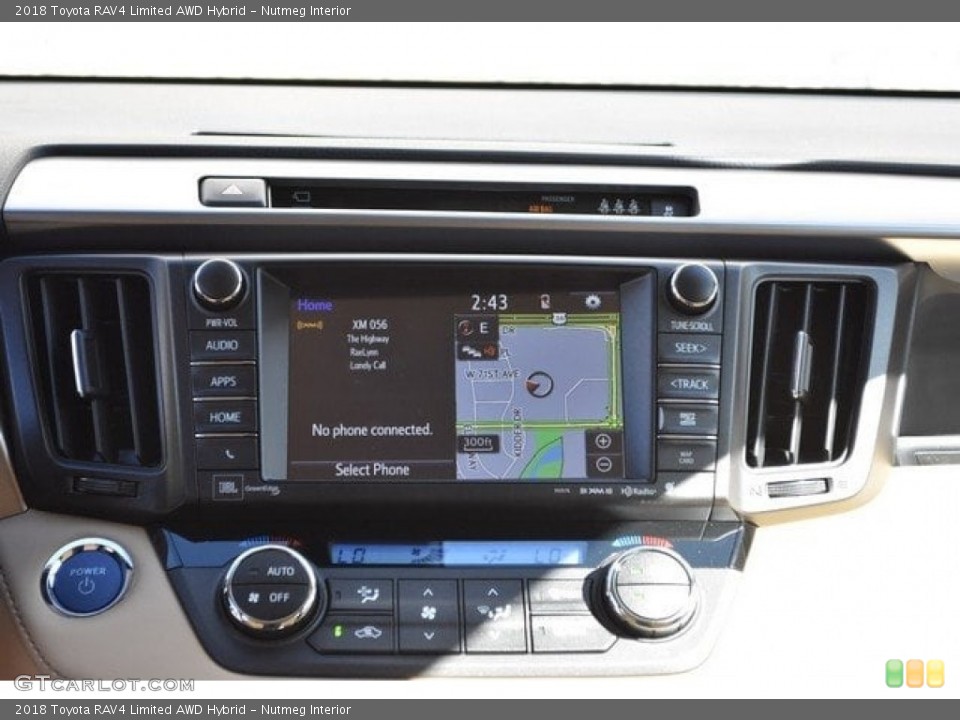 Nutmeg Interior Navigation for the 2018 Toyota RAV4 Limited AWD Hybrid #123361886