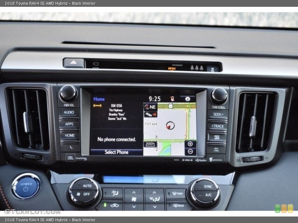 Black Interior Navigation for the 2018 Toyota RAV4 SE AWD Hybrid #123362084