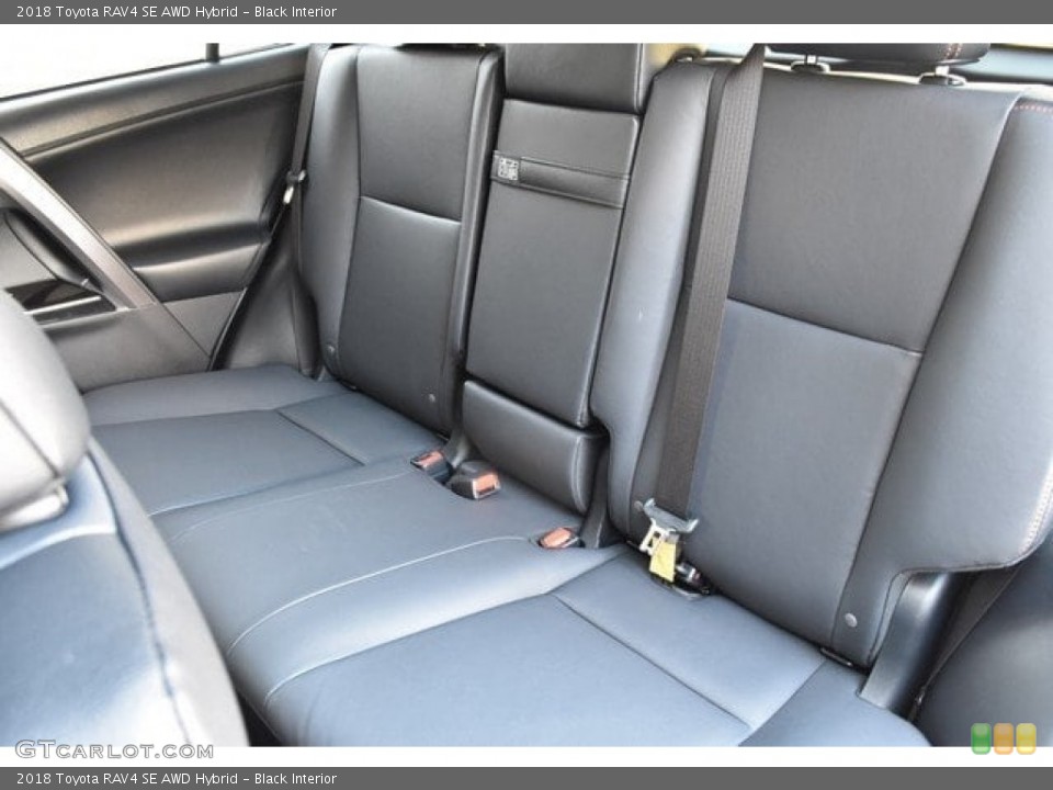 Black Interior Rear Seat for the 2018 Toyota RAV4 SE AWD Hybrid #123362095