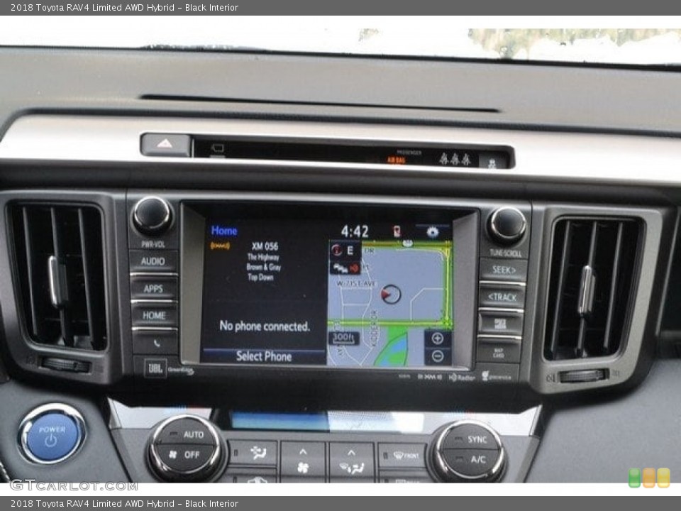 Black Interior Navigation for the 2018 Toyota RAV4 Limited AWD Hybrid #123362240