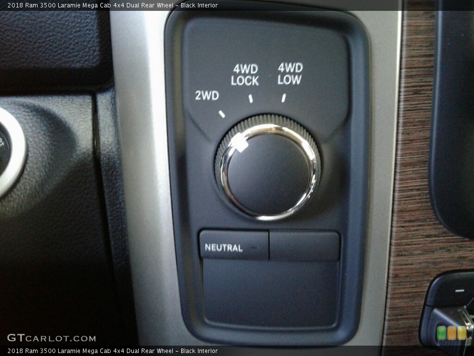 Black Interior Controls for the 2018 Ram 3500 Laramie Mega Cab 4x4 Dual Rear Wheel #123362501