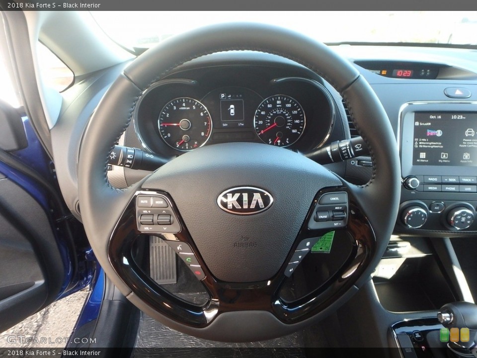Black Interior Steering Wheel for the 2018 Kia Forte S #123362687