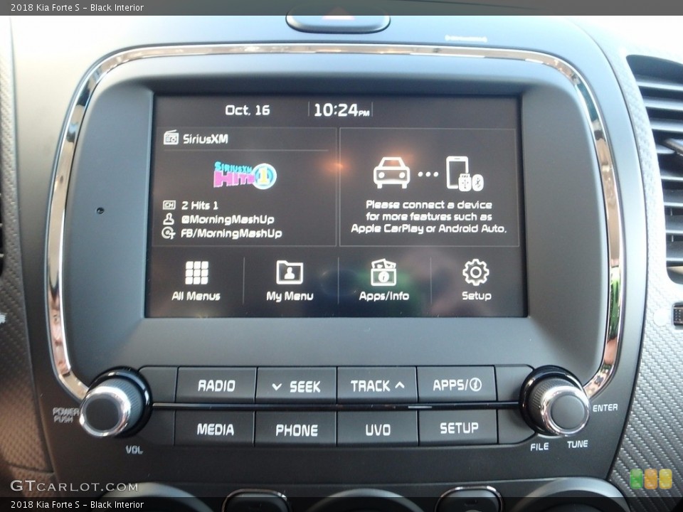 Black Interior Controls for the 2018 Kia Forte S #123362768
