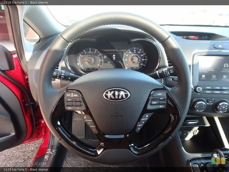 Black Interior Steering Wheel for the 2018 Kia Forte S #123363245